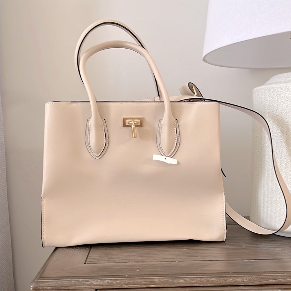 H&M Elegant Cream Handbag tote - Picture 1 of 6